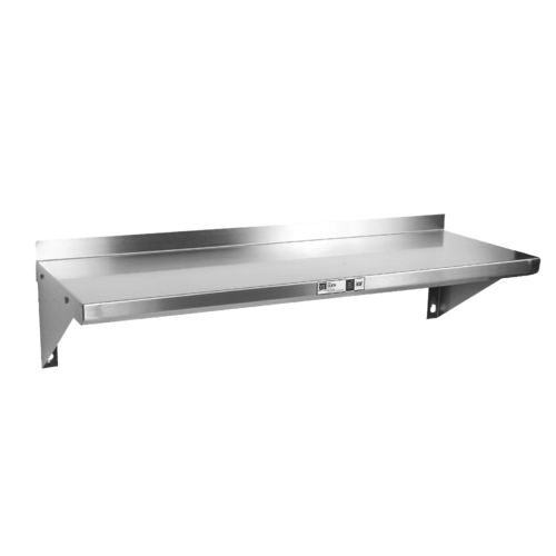 John Boos BHS1224 Solid Wall Mounted Shelf, 24"W x 12"D, Stainless-cityfoodequipment.com