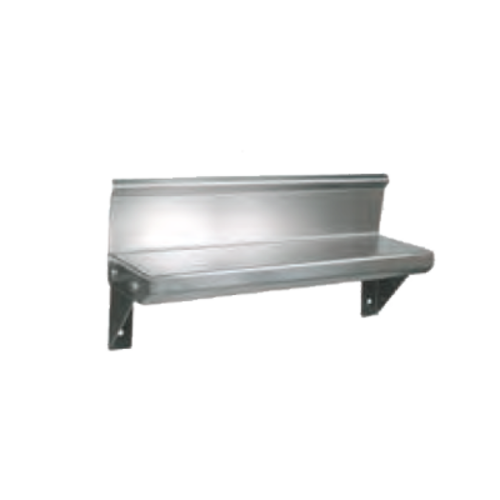 John Boos BHS524R6 5x24" Wall Shelf - 4" Riser, 16 ga Stainless-cityfoodequipment.com