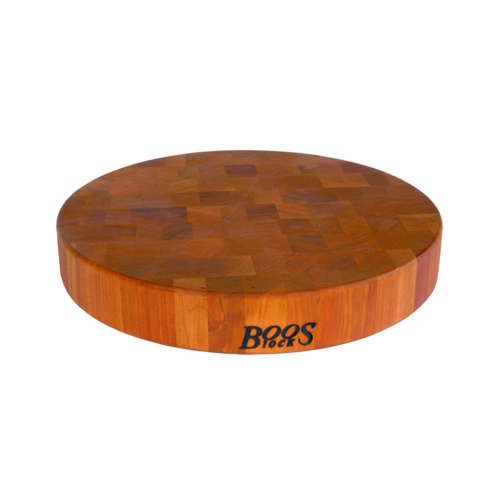 John Boos CHY-CCB143-S Cherry Wood Chopping Block, Non-Reversible, 14" Square 3" End Grain-cityfoodequipment.com
