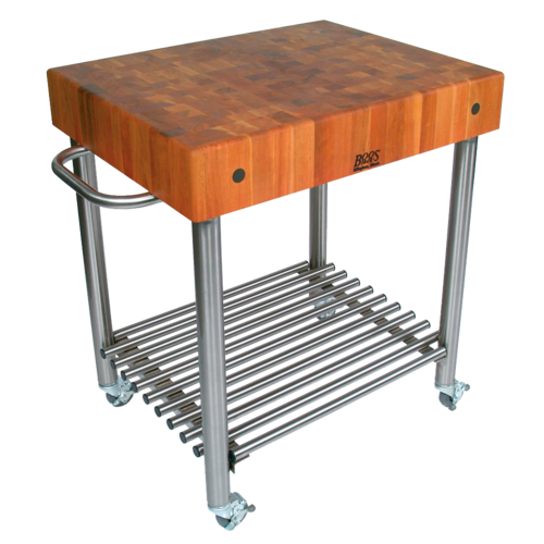John Boos CHY-CUCD15 Cucina D' Amico Cart w/ Cherry Top, 30 x 24" x 35" H-cityfoodequipment.com