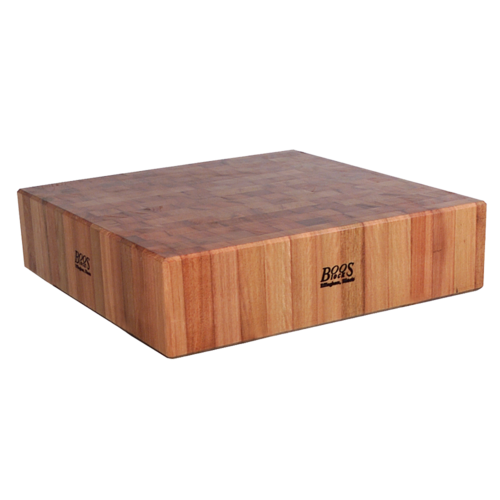 John Boos CHY-CUCLA24T Butcher Block w/ Cherry End Grain Top w/ Boos Block Cream Finish, 24x24x6"-cityfoodequipment.com