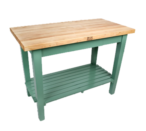 John Boos C4830-S-N Country Work Table, Hard Rock Maple, 48 x 30 in, 1 Shelf-cityfoodequipment.com