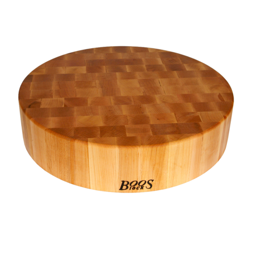 John Boos CCB18-R Chopping Block, 18" Dia, 4" Hard Rock Maple End Grain-cityfoodequipment.com