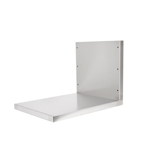 John Boos CGS-MS2026-X Solid Wall Mounted Microwave Shelf - 20"W x 26 9/16"D, Stainless Steel-cityfoodequipment.com