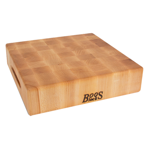 John Boos CCB151503 Chopping Block w/ Grips, 15x15x3", Hard Rock Maple, Reversible-cityfoodequipment.com