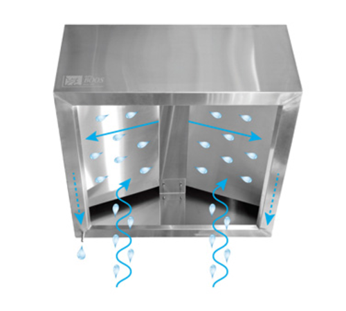 John Boos C2HB-42-2 42" Ventless Condensate Hood w/ Full Gutter, Stainless-cityfoodequipment.com