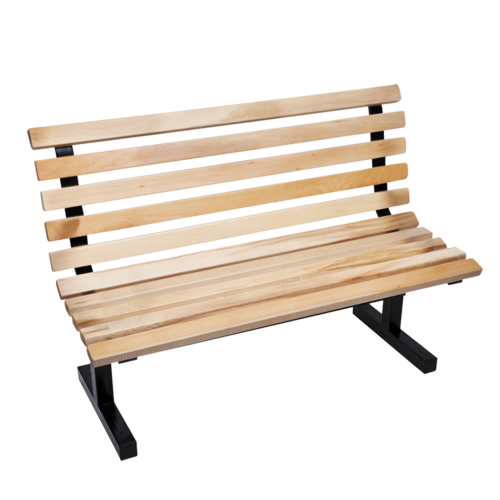 John Boos CPB96-M 96" Convenience Wood Bench - Indoor, Steel Frame, Hard Rock Maple-cityfoodequipment.com