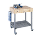 John Boos CUCD15 Cucina D'Amico Cart, 24 W x 30 L x 35"H, Stainless Shelf, Maple Top-cityfoodequipment.com