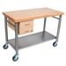 John Boos CUCIC04 Cucina Magnifico Cart, 24 W x 48 L x 35"H, Drawers, Stainless Shelf, Electric Strip-cityfoodequipment.com