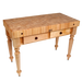 John Boos CUCR05 Cucina Rustica Table, 4" Thick, End Grain Maple, 48"W x 24"D-cityfoodequipment.com
