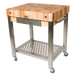 John Boos CUCT14 Cucina Technica Cart, Stainless Undershelf, 4" Rock Maple Top, 24 x 24"-cityfoodequipment.com