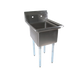 John Boos E1S8-1824-14 23" 1 Compartment Sink w/ 18"L x 24"W Bowl, 14" Deep-cityfoodequipment.com