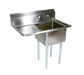 John Boos E1S8-1824-14L24 44 1/2" 1 Compartment Sink w/ 18"L x 24"W Bowl, 14" Deep-cityfoodequipment.com