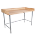 John Boos DNB17 96" Maple Top Bakers Table w/ 4" Splash & Open Base, 36"D-cityfoodequipment.com