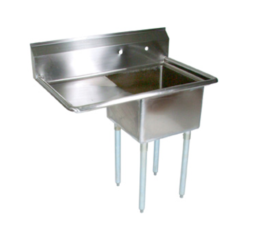 John Boos E1S8-1620-12L18 36 1/2" 1 Compartment Sink w/ 16"L x 20"W Bowl, 12" Deep-cityfoodequipment.com