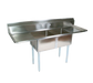 John Boos E2S8-1620-12T18 68" 2 Compartment Sink w/ 16"L x 20"W Bowl, 12" Deep-cityfoodequipment.com