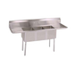 John Boos E3S8-18-12T18 90" 3 Compartment Sink w/ 18"L x 18"W Bowl, 12" Deep-cityfoodequipment.com