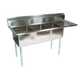 John Boos E3S8-24-14R24 98 1/2" 3 Compartment Sink w/ 24"L x 24"W Bowl, 14" Deep-cityfoodequipment.com