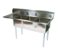 John Boos E3S8-15-14L15 62 1/2" 3 Compartment Sink w/ 15"L x 15"W Bowl, 14" Deep-cityfoodequipment.com