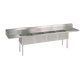 John Boos E4S8-1620-14T18 100" 4 Compartment Sink w/ 16"L x 20"W Bowl, 14" Deep-cityfoodequipment.com