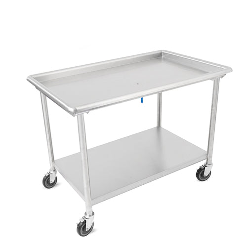 John Boos DST6-3073SSW-C-X Mobile Sorting Table w/ 3" Raised Edge - 72 7/8"W x 30 3/8"D, Stainless Steel-cityfoodequipment.com