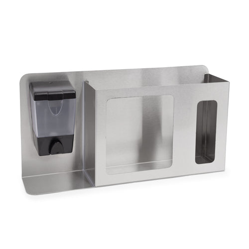 John Boos DS-SD1-13 Hygiene Station w/ Hand Sanitizer Dispenser & (3) Compartments - Stainless Steel-cityfoodequipment.com