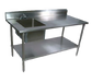 John Boos EPT6R5-3072GSK-L 72" Prep Table w/ Left-Side Sink & Deck Mount Faucet, Galvanized Undershelf-cityfoodequipment.com