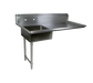 John Boos EDTS8-S30-50UCL 50" Undercounter Soiled Dishtable w/ 18 ga Stainless Legs, L to R-cityfoodequipment.com
