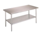 John Boos FBLS3630 36" 18 ga Work Table w/ Undershelf & 430 Series Stainless Flat Top-cityfoodequipment.com