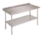 John Boos FBLGR5-2424 24" 18 ga Work Table w/ Undershelf & 430 Series Stainless Top, 5" Backsplash-cityfoodequipment.com