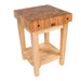 John Boos GB 4" Maple Top Butcher Block Work Table w/ Undershelf - 24"L x 24"D-cityfoodequipment.com