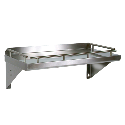 John Boos GRWS36 Solid Wall Mounted Shelf, 36"W x 12"D, Stainless-cityfoodequipment.com