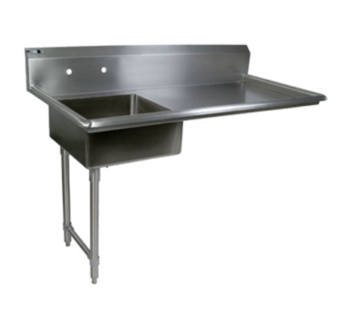 John Boos JDTS-20-60UCL 60" Undercounter Soiled Dishtable w/ 16 ga Stainless Legs, L to R-cityfoodequipment.com