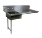 John Boos JDTS-20-60UCL 60" Undercounter Soiled Dishtable w/ 16 ga Stainless Legs, L to R-cityfoodequipment.com