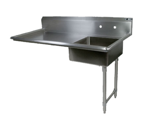 John Boos JDTS-20-60UCR 60" Undercounter Soiled Dishtable w/ 16 ga Stainless Legs, R to L-cityfoodequipment.com