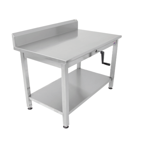 John Boos LT6R5-3048SSW-X 48" 16 ga Work Table w/ Undershelf & 300 Series Stainless Top, 5" Backsplash-cityfoodequipment.com