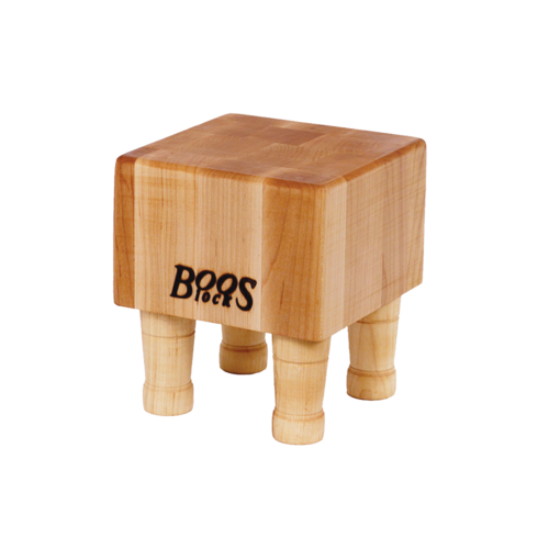 John Boos MCB1 Mini Cheese Block, Hard Maple, 4 Wooden Feet, 6 x 6 in, 4" Thick-cityfoodequipment.com