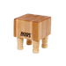 John Boos MCB1 Mini Cheese Block, Hard Maple, 4 Wooden Feet, 6 x 6 in, 4" Thick-cityfoodequipment.com