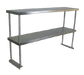 John Boos OS-ED-1272 Double Economy Overshelf, 18 ga Stainless, 12" x 72"-cityfoodequipment.com