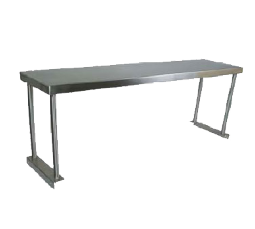 John Boos OS-ES-1248 Single Economy Overshelf, 18 ga Stainless, 12" x 48"-cityfoodequipment.com