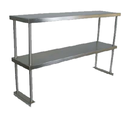 John Boos OS-ED-1848 Double Economy Overshelf, 18 ga Stainless, 18" x 48"-cityfoodequipment.com
