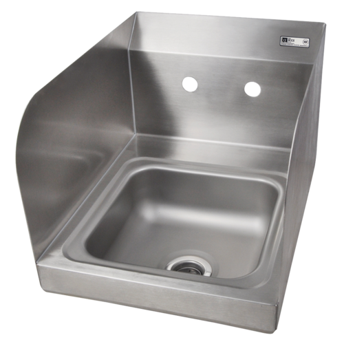 John Boos PBHS-W-0909-SSLR Splash Mount Hand Sink w/ 2 Side Splash, 4" On-Center, 9 x 9 x 5" Bowl-cityfoodequipment.com