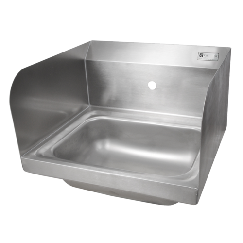 John Boos PBHS-W-1410-1-SSLR Wall Mount Commercial Hand Sink w/ 14"L x 10"W x 5"D Bowl, Side Splashes-cityfoodequipment.com