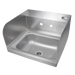 John Boos PBHS-W-1410-SSLR Splash Mount Hand Sink w/ 2 Side Splash, 4" On-Center, 14 x 10 x 5" Bowl-cityfoodequipment.com