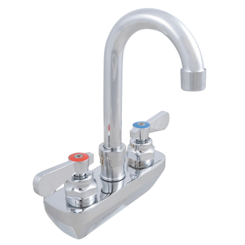 John Boos PBF-4SM-8GLF Splash Mount Faucet - 8" Gooseneck Spout, 4" Centers-cityfoodequipment.com