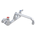 John Boos PBF-10-SLF Splash Mount Faucet - 10" Swing Spout, 8" Centers-cityfoodequipment.com