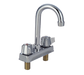 John Boos PBF-4-D-LF Deck Mount Faucet - 3 1/2" Gooseneck Spout, 4" Centers-cityfoodequipment.com