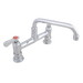John Boos PBF-8HD-12-SLF Deck Mount Faucet w/ 12" Swing Nozzle-cityfoodequipment.com