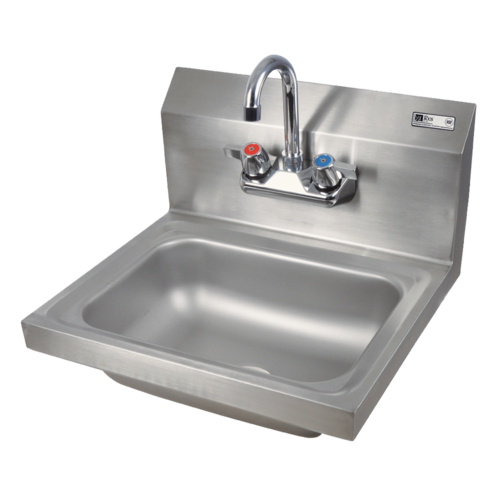 John Boos PBHS-W-1410-P Wall Mount Commercial Hand Sink w/ 14"L x 10"W x 5"D Bowl, Basket Drain-cityfoodequipment.com