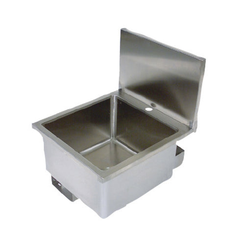 John Boos PBHS-W-1616 Wall Mount Commercial Hand Sink w/ 16"L x 16"W x 10"D Bowl, Basket Drain-cityfoodequipment.com